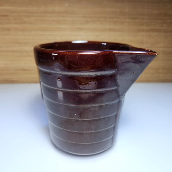 Monmouth Pottery Pitcher Jug Vintage 1940s Brown Stoneware Milk, Juice, Water - Picture 6 of 9